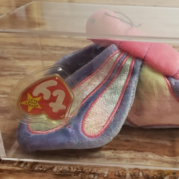 TY Beanie Babie Flitter the Butterfly Plush Toy - Pink/Purple. - Picture 4 of 6